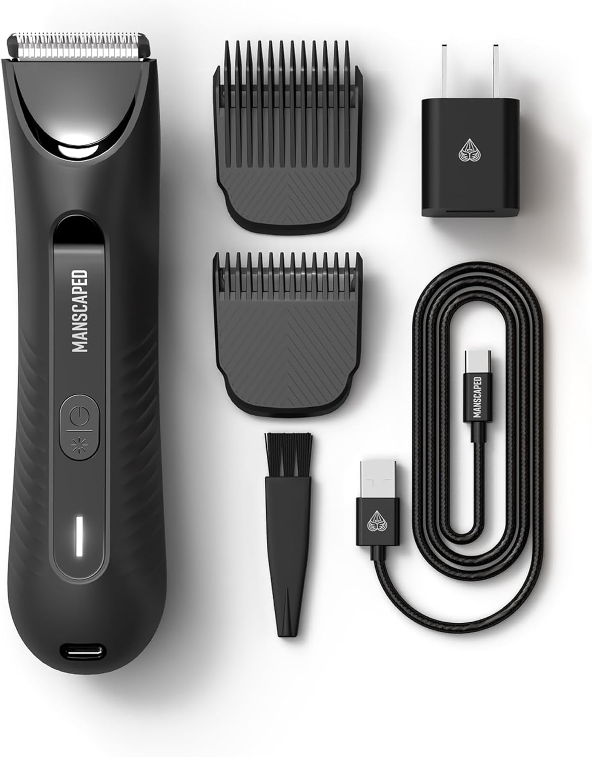 Lawn Mower 3.0 Plus Groin & Body Hair Trimmer - Waterproof, USB-C Rechargeable, Tuxedo Black