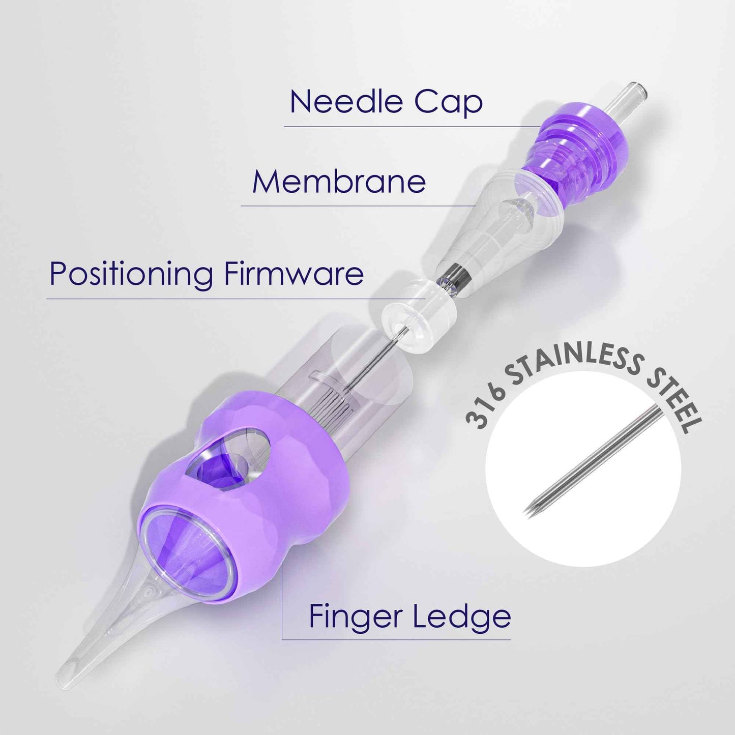 50pcs Neebol Tattoo Cartridge Needles Disposable Assorted Mixed Sizes Tattoo Needles #12 Standard Round Liner Shader Magnum for Tattoo Pen Machine Permanent Makeup Body Art Tattoo Supplies