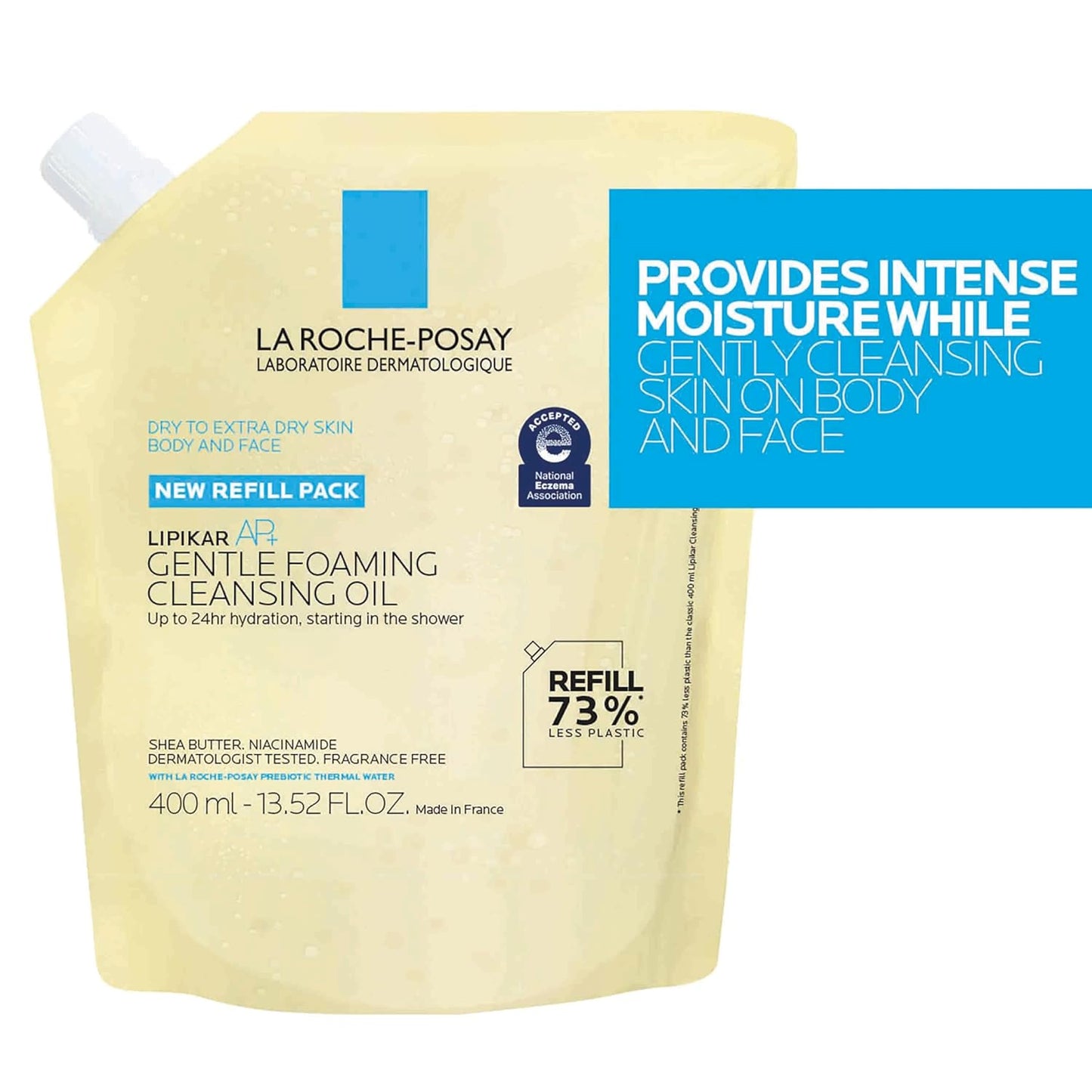La Roche-Posay Lipikar AP+ Gentle Foaming Cleansing Oil - 400ML | Niacinamide Formula for Face & Body Hydration