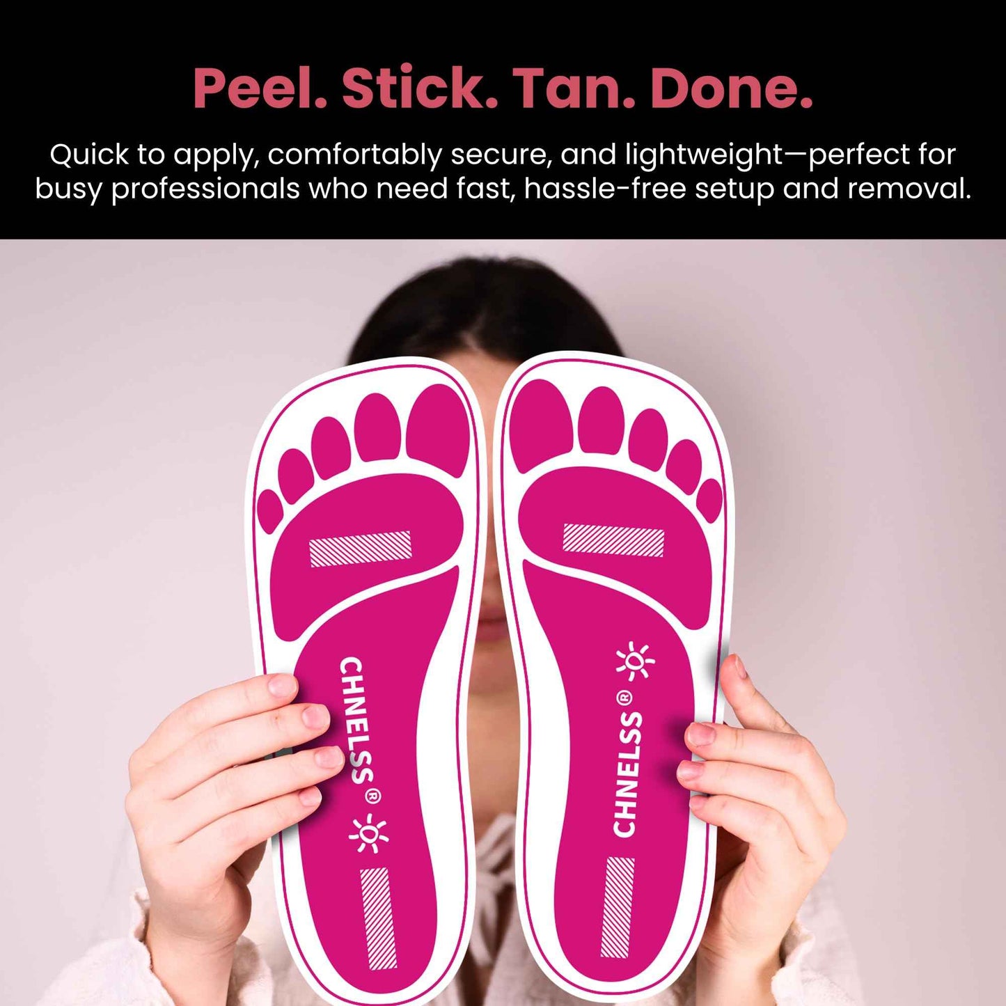 Pink 60Pairs(120Feets)Disposable Spray Tanning Feet Pads for Hygienic Foot Protectors,Comfortable & Hygienic Spray Tan Pads Feet-Specifically for the Spray Tanning Industry or Salon,One Size-Non Slip