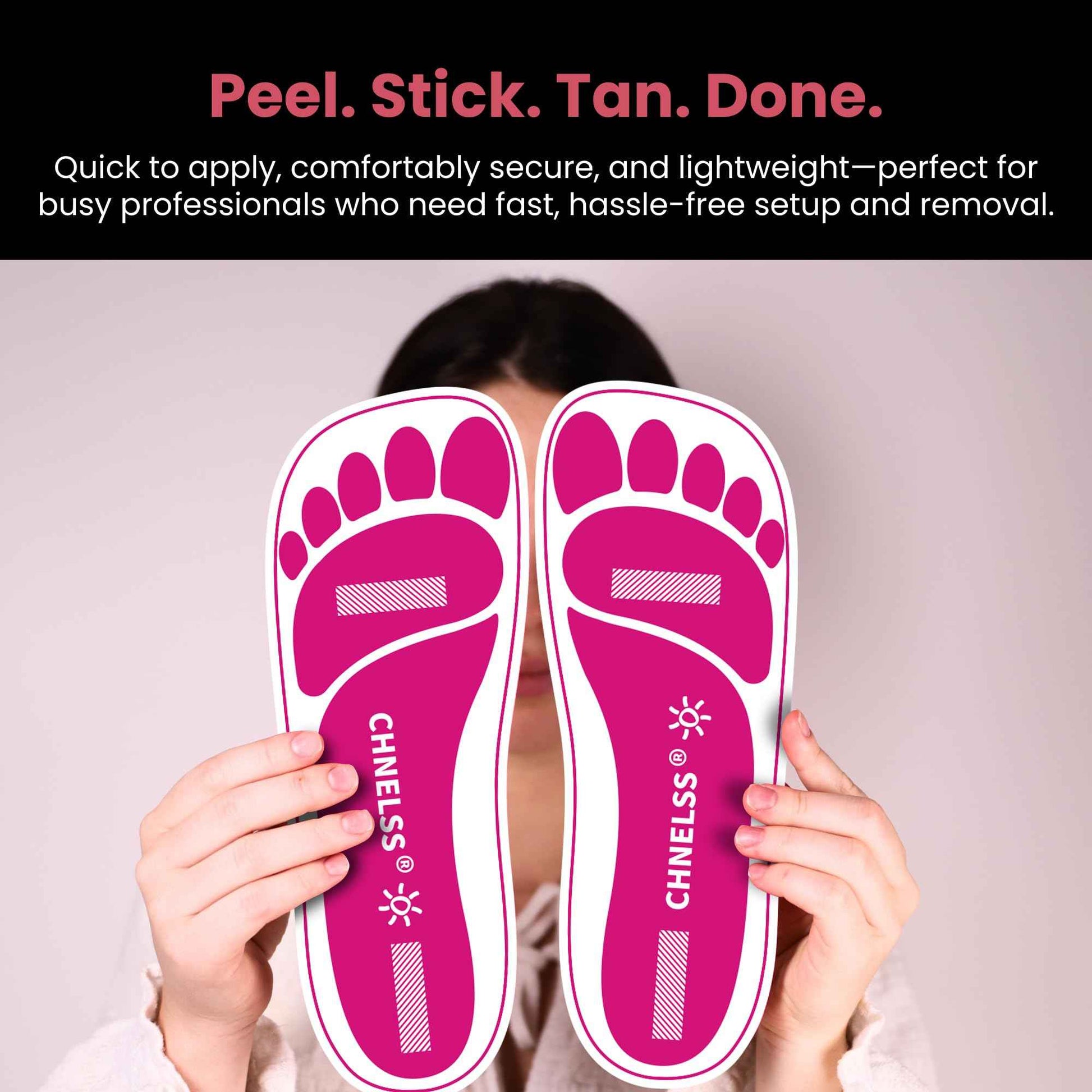 Pink 60Pairs(120Feets)Disposable Spray Tanning Feet Pads for Hygienic Foot Protectors,Comfortable & Hygienic Spray Tan Pads Feet-Specifically for the Spray Tanning Industry or Salon,One Size-Non Slip