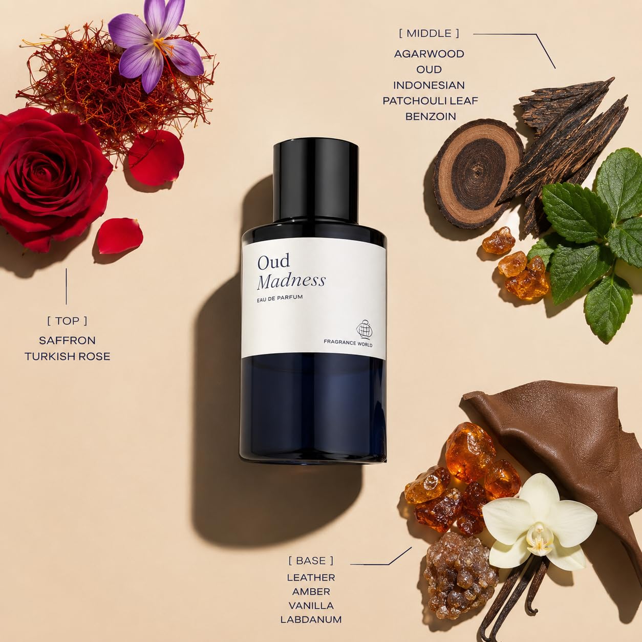 Eau De Parfum 60ml | Oud Madness by Fragrance World