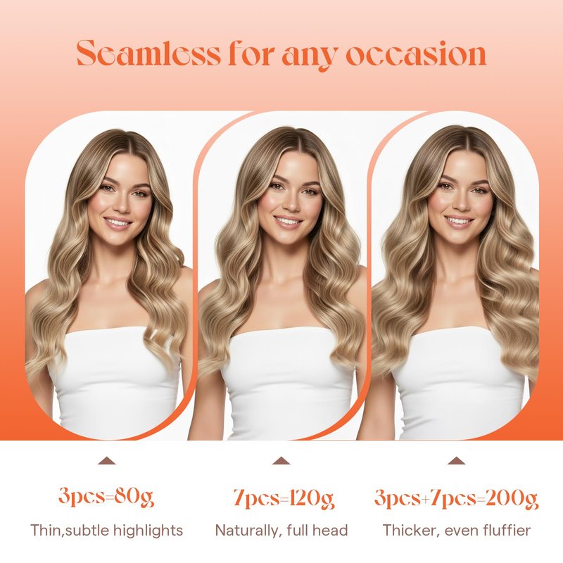 Sunny Hair Clip in Hair Extensions Real Human Hair 85g Remy Hair Clip in Extensions for Women Human Hair Extensions Natural Black 12 Inch