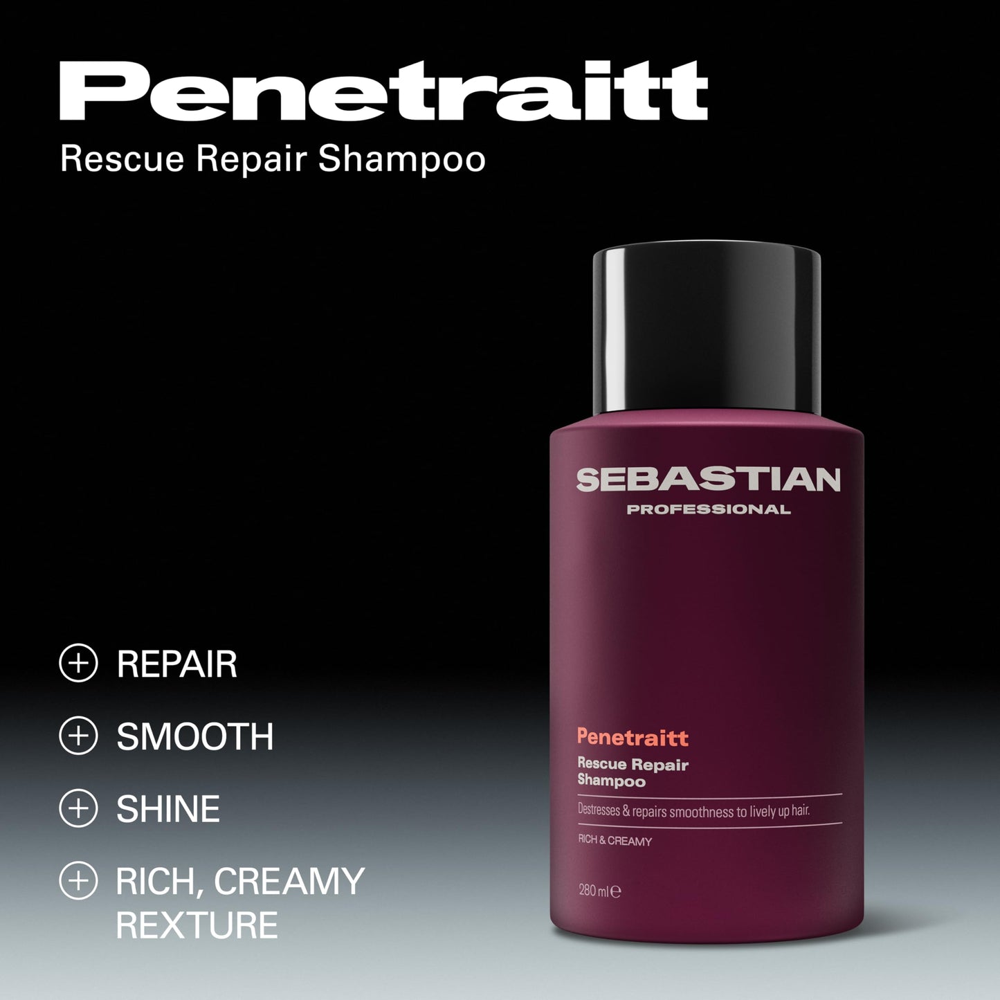 Sebastian Professional Penetraitt Shampoo & Conditioner Duo Set | 33.8 Fl Oz Liter Bottles Prepack with Pumps Included | For Dry, Damaged, & Colored Hair | Packaging May Vary