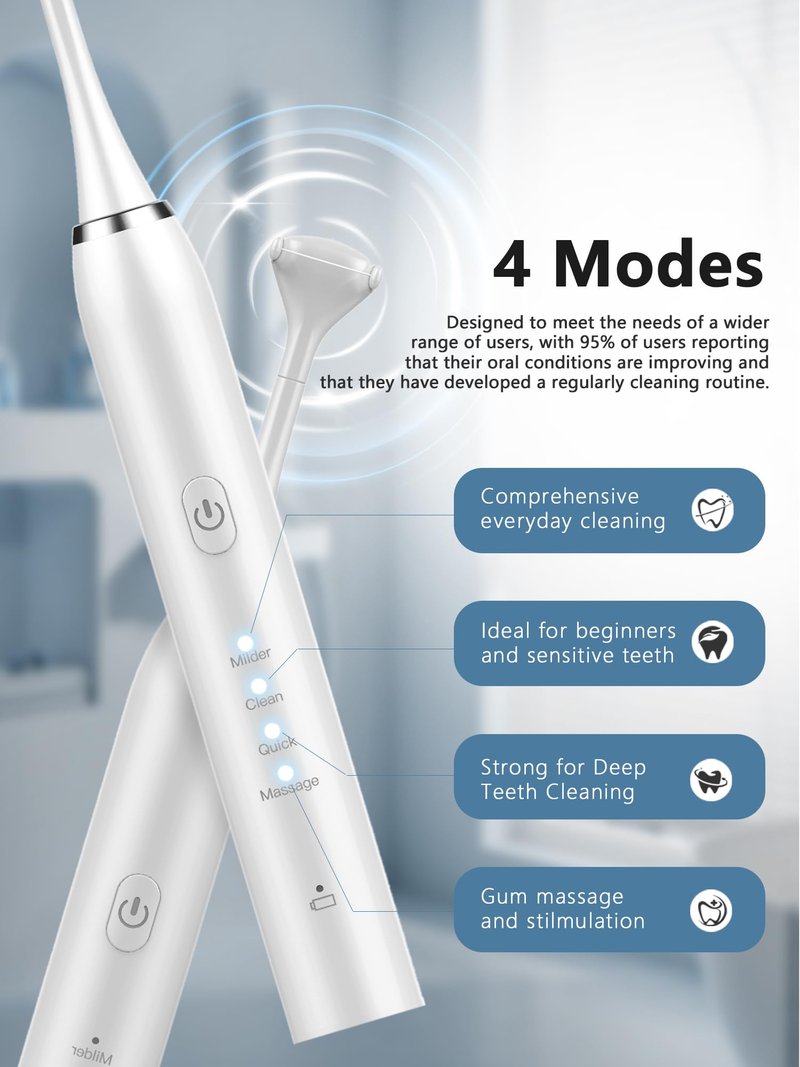Electric Flosser for Teeth 4 Speeds,Electric Dental Flosser with 50 Replacement Heads,Rechargable Power Flosser for Teeth Cleaning Adults Men and Women