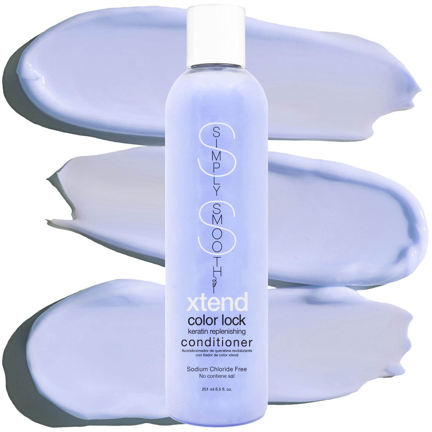 SIMPLY SMOOTH Color Lock Keratin Replenishing Conditioner, 8.5 Fl Oz - Slows Color Fade & Prolongs Hair Service, Sodium Chloride Free, Gently Cleanses, Infused with Collagen, Salon-Quality
