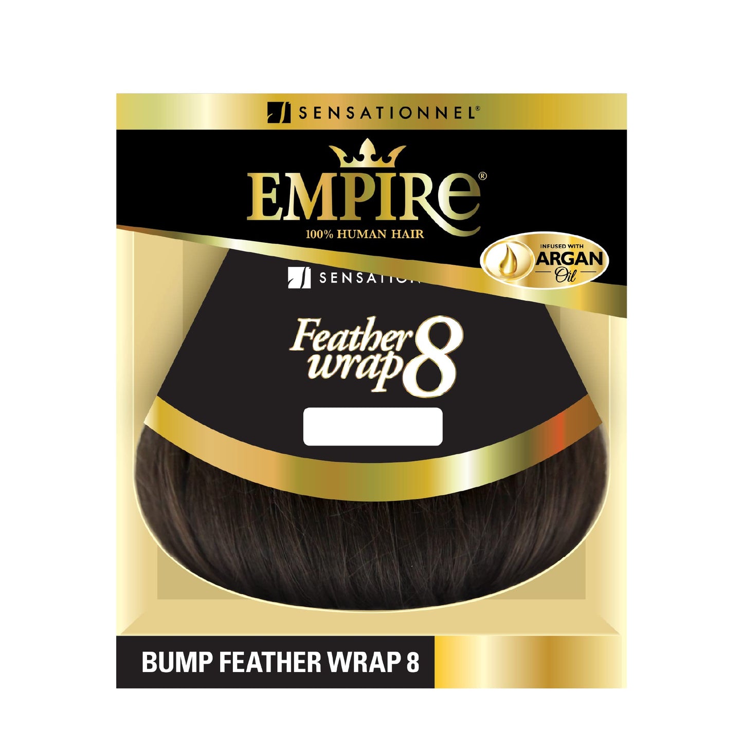 Sensationnel Empire bump weaving hairextension - feather wrap 8 inch human hair short bun weave styling (30 LIGHTAUBURN)
