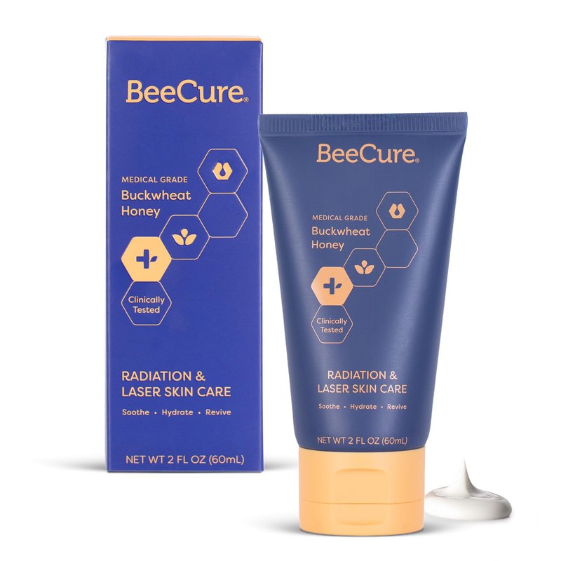 BeeCure Radiation & Laser Skin Care Cream - Calendula Cream and Natural Buckwheat Honey Hydrating Skin Moisturizer to Soothe and Calm Skin After Sunburn or Skin Redness for Sensitive Skin - 2 fl oz