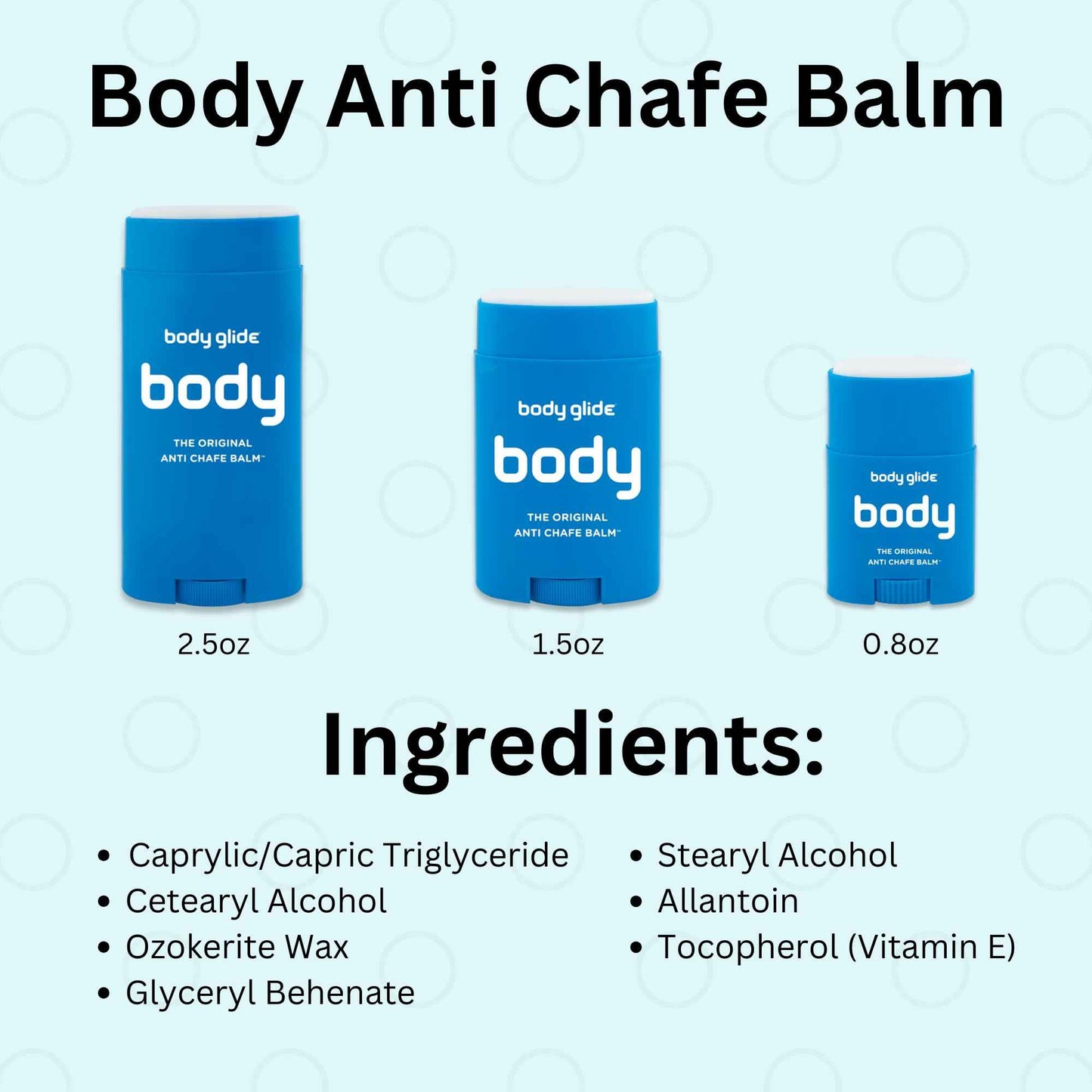 Body Glide Original Anti Chafe Balm | Anti Chafing Stick | Prevent Arm, Chest, Butt, Thigh, Ball Chafing & Irritation | Trusted Skin Protection Since 1996 |2.5oz