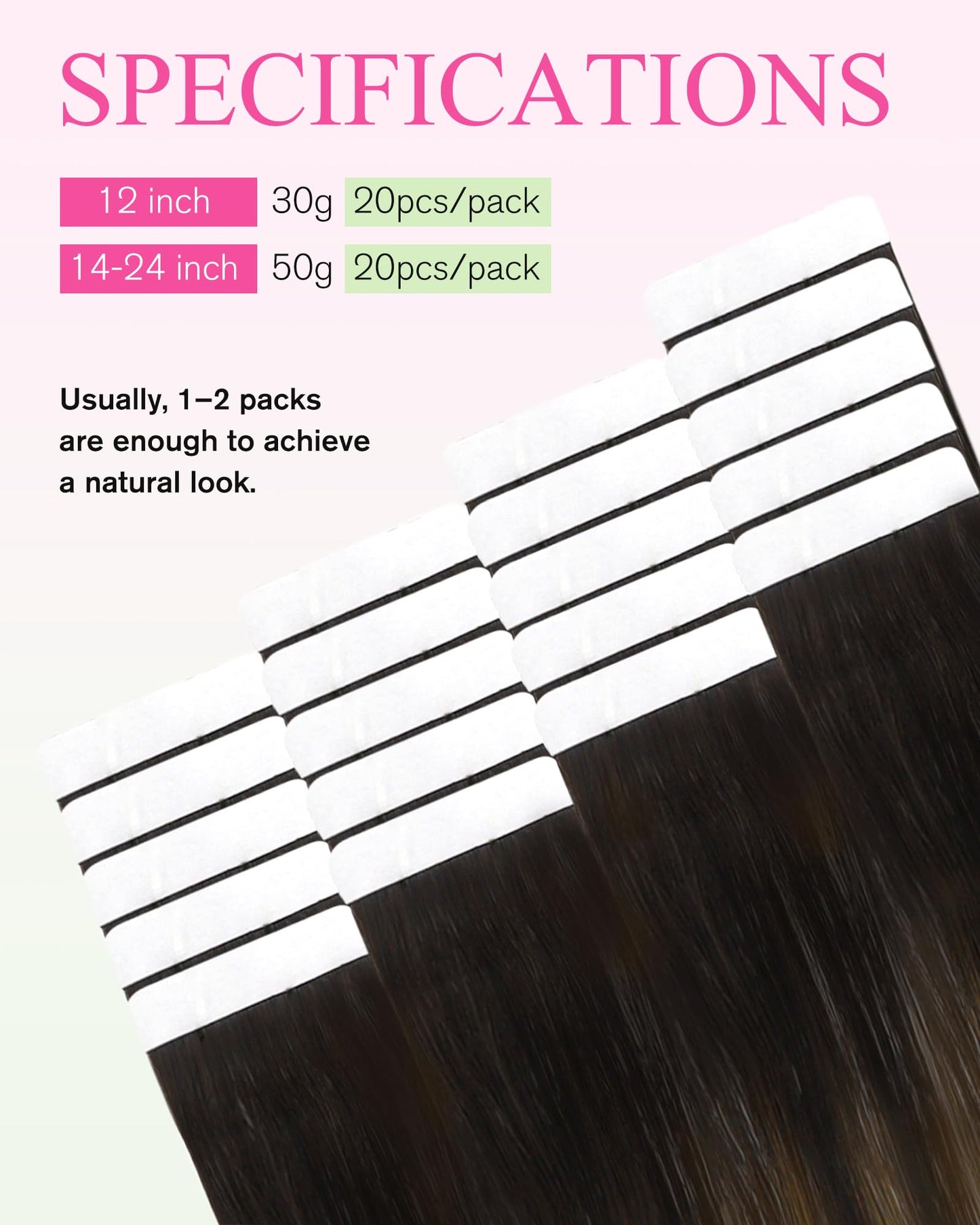 YoungSee 18 Inch Tape in Extensions Human Hair Brown Balayage Tape in Hair Extensions Human Hair Dark Brown Ombre Ash Browns Tapes-in Extension Remy Hair Extension Tape-in for Daily Use 20pcs 50g