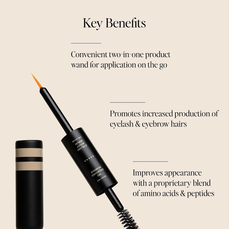 DIME Beauty Eyelash Growth Serum & Eyebrow Gel Duo - Travel-Sized Peptide Formula for Fuller Lashes & Brows | 3 ml Each