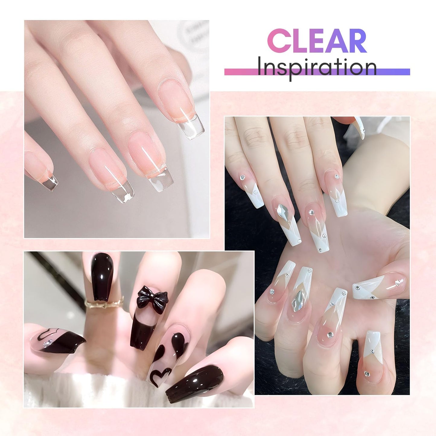 Makartt Poly Nail Gel: Clear 50ML Gel Builder for Natural-Looking Strengthener 3D Molding Gel for Trendy Nail Art-Long-Lasting and Easy to Use Supplies
