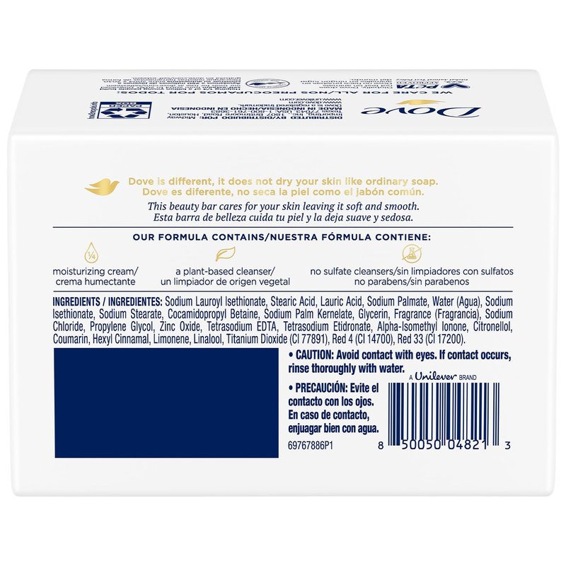 Dove Pink Beauty Bar Soap 3-Pack | 3-in-1 Moisturizing Face, Body & Hand Soap - 3.17 Oz Each