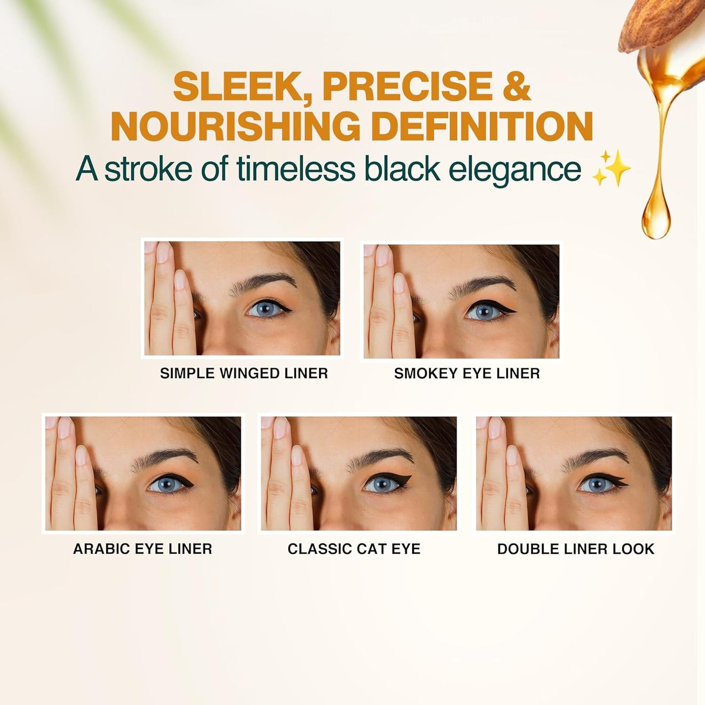 All-Day Waterproof Liquid Eyeliner - Intense Pigmentation & Argan Oil | Smudge Proof, Long Lasting, 3ml - Black