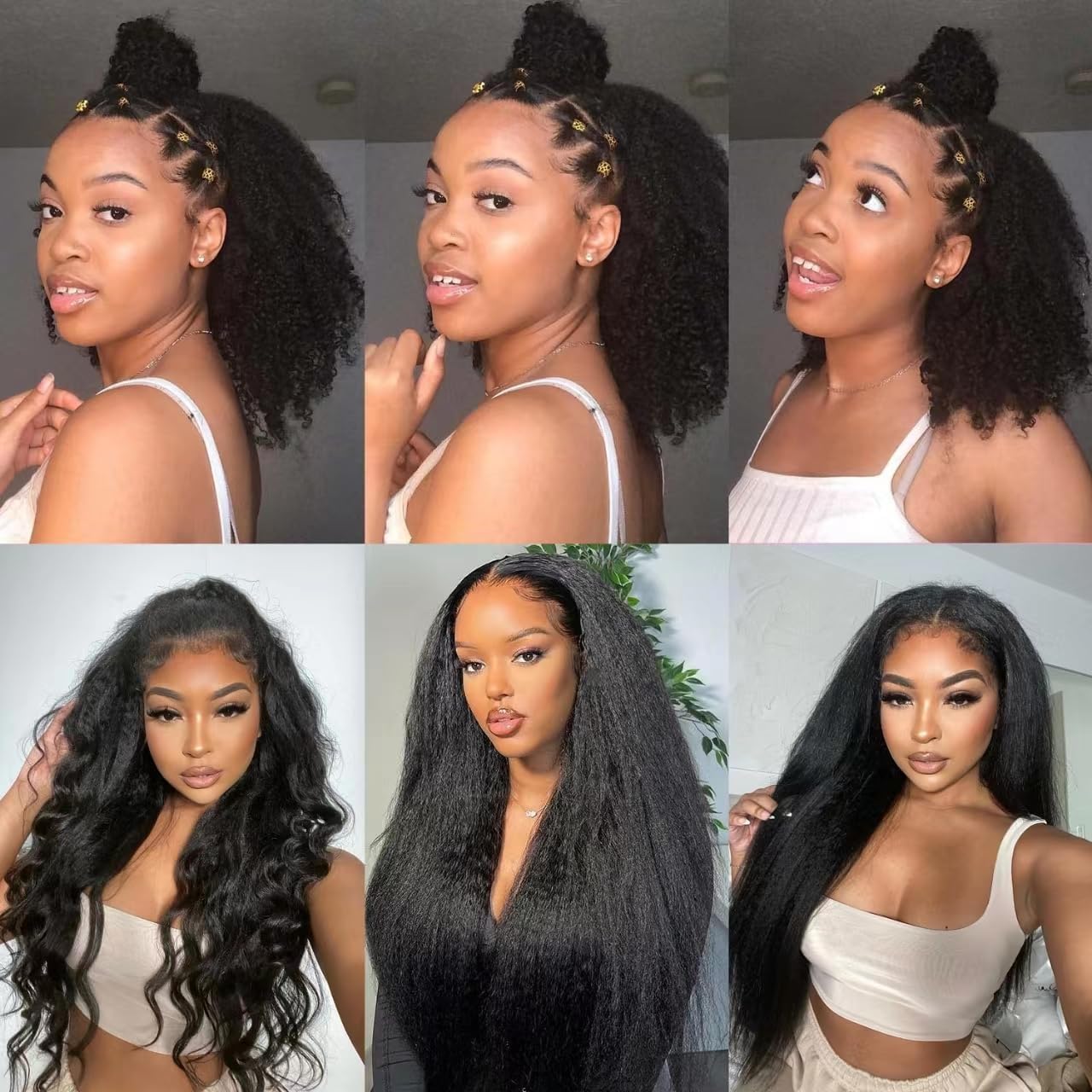 3C 4A Curly Clip In Hair Extensions Real Human Hair 18 Inch 110g 8pcs Kinky Curly Clip Ins Full Head for Black Women 100% Brazilian Remy Human Hair Extensions Natural Color with 20 Clips