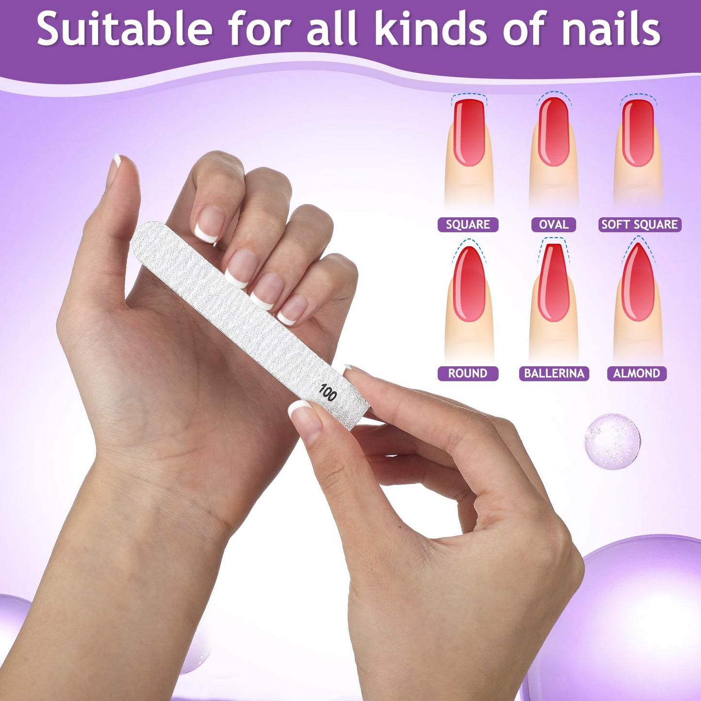 Lanties 200 Pcs Nail File 100/180 Grits Disposable Refill Collection Replaceable File System Zebra Emery Boards Manicure Toenails Finger Small Peel Stick Nail Filer Refill 3.9'' L x 0.6'' W