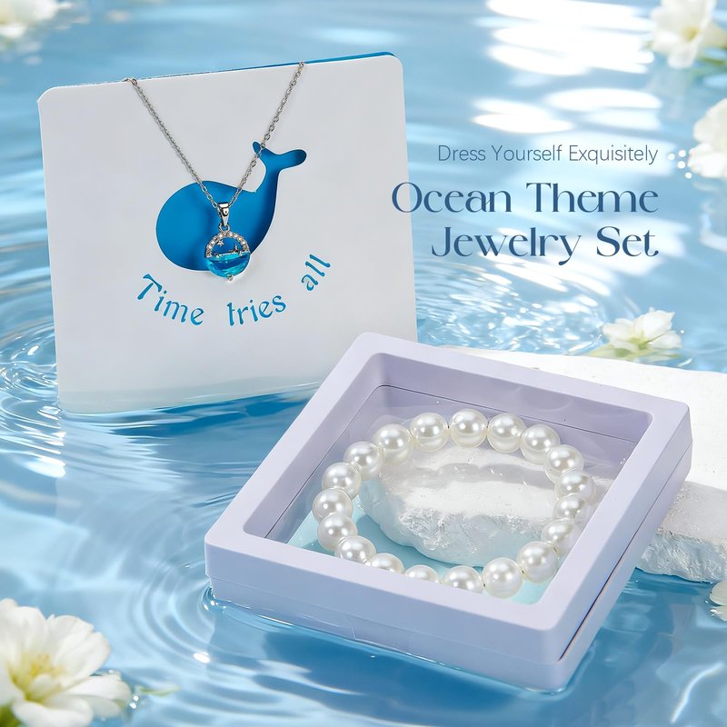 Golray Beach Gifts for Women, Self Care Spa Gift Set for Women with Beach Towel, Glass Cup, Bath Bombs & Hair Accessories, Christmas Blue Gift Basket for Her, Girlfriend, Sister, Mom, Friends