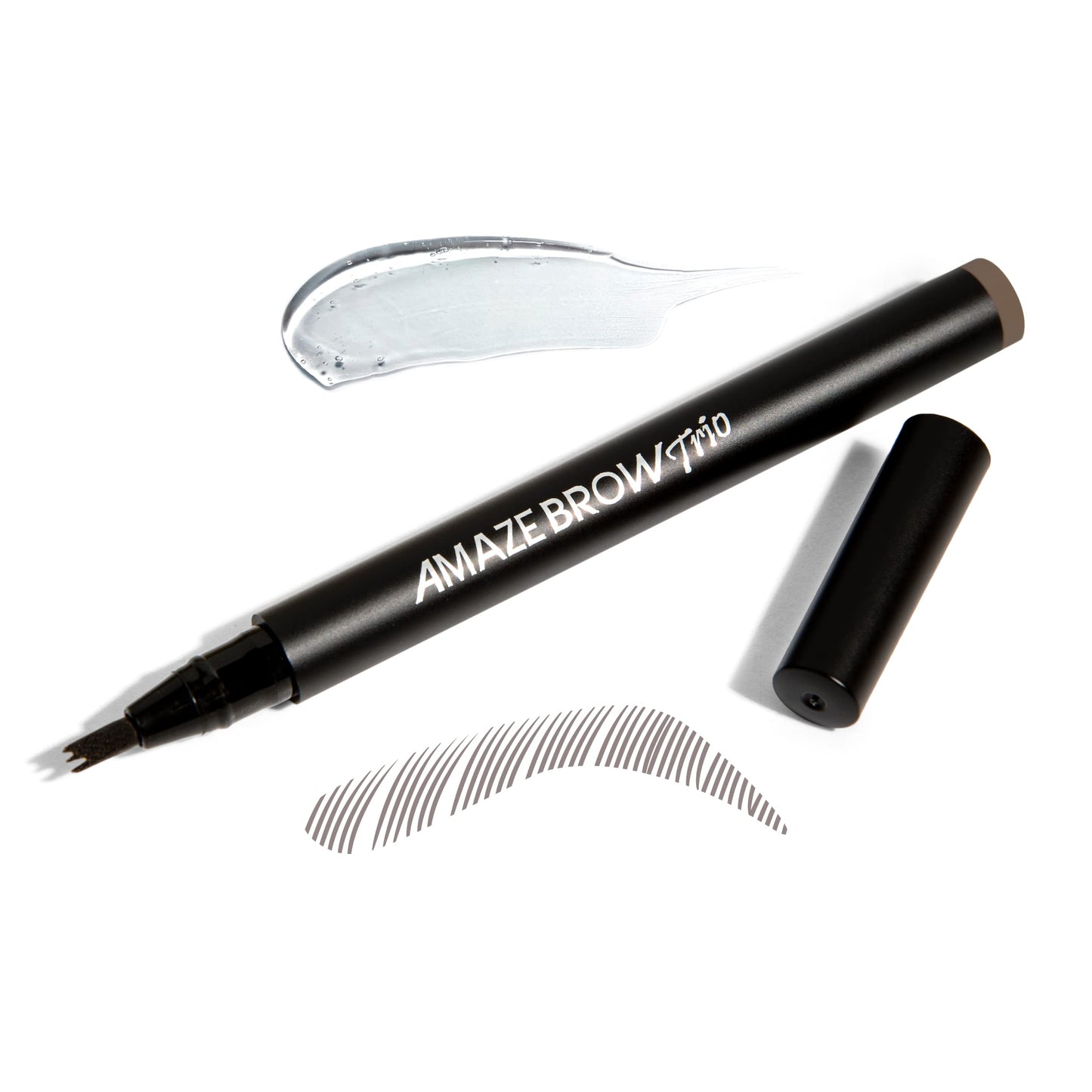 MasterGlam Amaze Brow 2-in-1 Growth Serum and Tint Pen, Waterproof & Long-Lasting, Dark Brunette