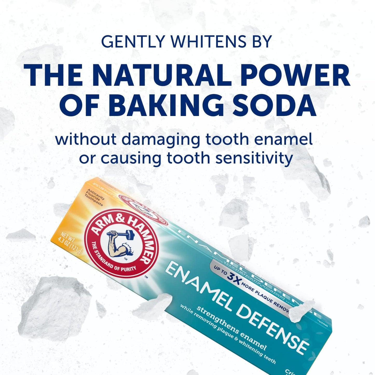 ARM & Hammer Truly Radiant Whitening & Enamel Strengthening Fluoride Toothpaste, Fresh Mint, 4.3 oz (Pack of 5)