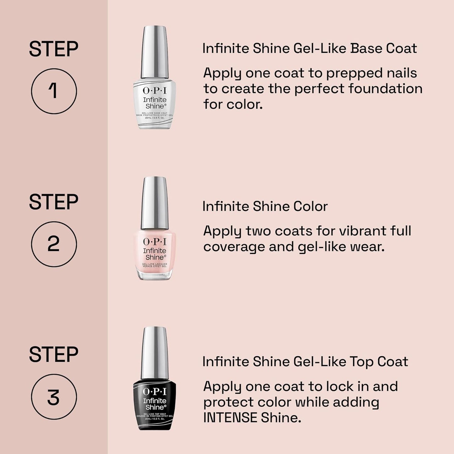 OPI Infinite Shine Passion - Sheer Soft Pink Crème Long-Lasting Gel Nail Polish | Vegan & Streak-Free