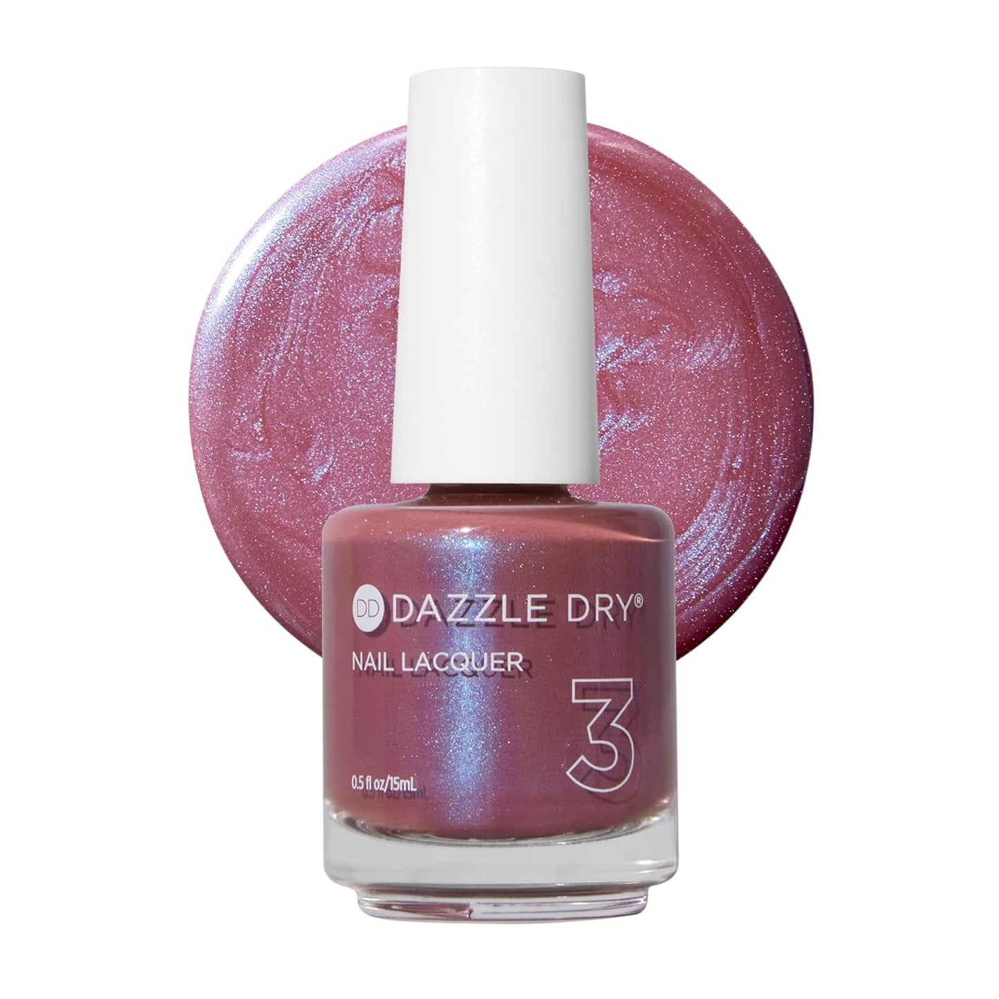Dazzle Dry Nail Lacquer - School Spirit Mauve with Blue Shimmer | Full Coverage 0.5 fl oz