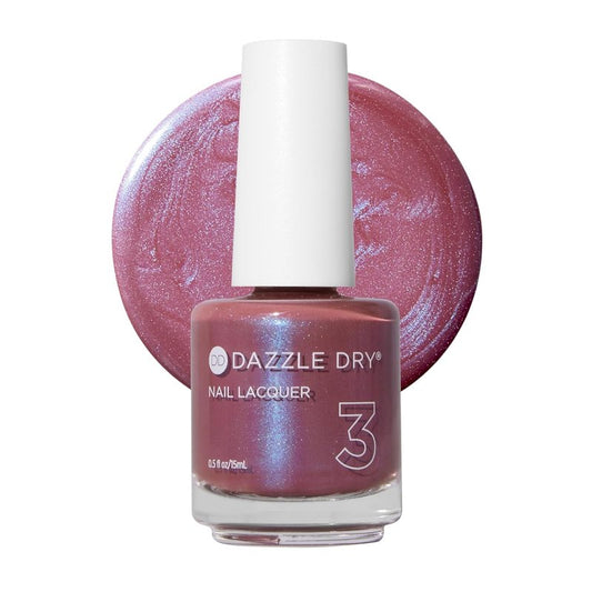 Dazzle Dry Nail Lacquer - School Spirit Mauve with Blue Shimmer | Full Coverage 0.5 fl oz