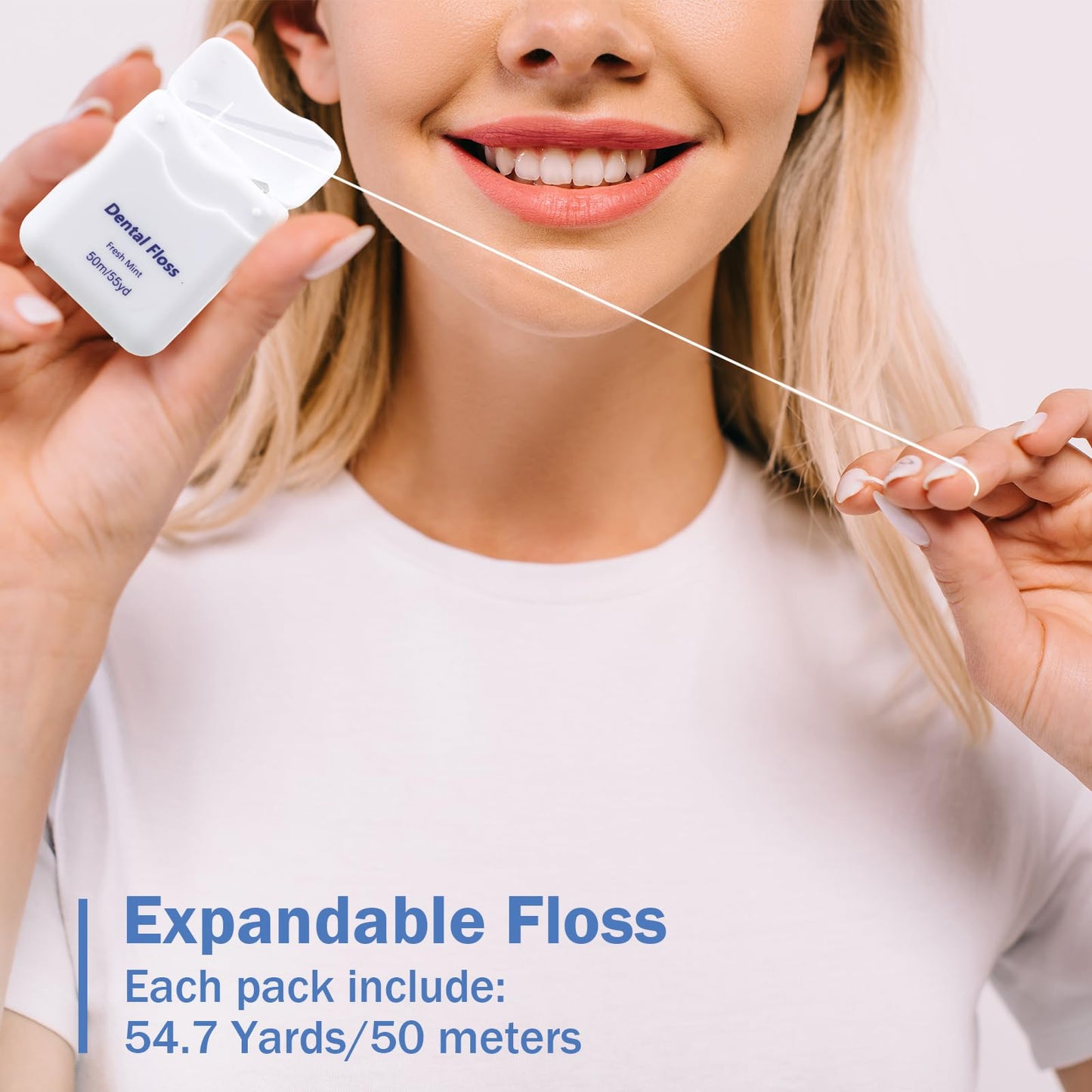 FillTouch 36 Pack Mini Dental Floss Bulk Mint Flavored 50m Each Travel Dental Floss Oral Care for Teeth Protection(Colorful)