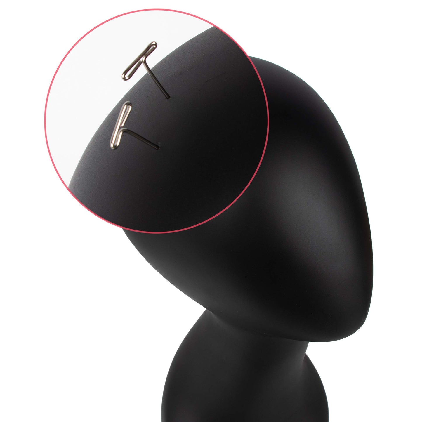 A1 Pacific Mannequin Wig Head Shoulder Female Male Bust Display Hair Hat Mask AB-W (Matte Black)