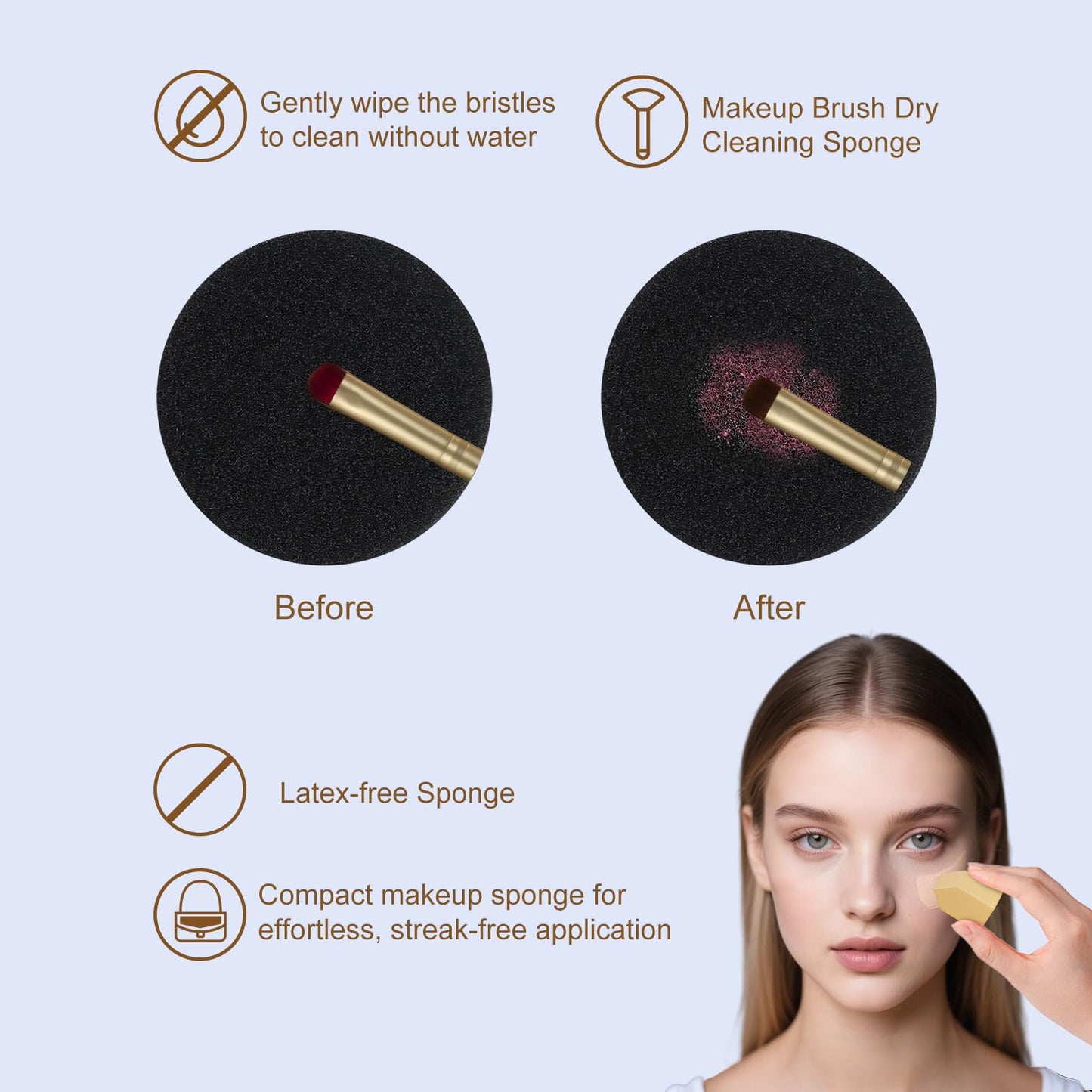 Unfovi 14 Pcs Makeup Brush Set, Cosmetic Brushes for Foundation, Concealer, Eyeshadow, Blush, Powder & Contouring, Professional Beauty Makeup Tools for Women & Beginners(Mint Green)