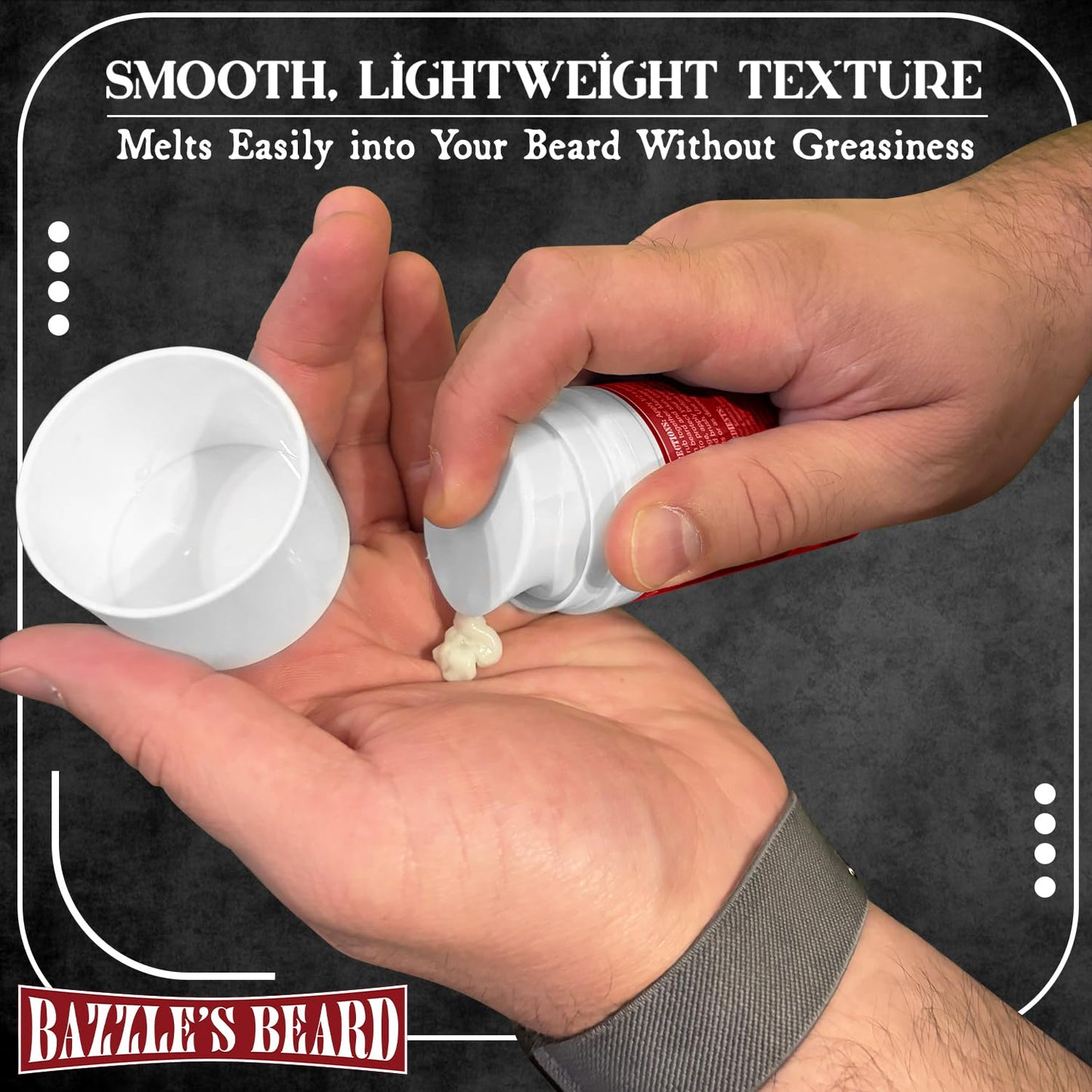 Bazzle's Beard Softener – Beard Balm Conditioner for Men with Biotin, Softens Coarse Hair, Deeply Moisturizes Facial Hair, Conditions Skin, and Adds Natural Shine, Products for Mustache Care