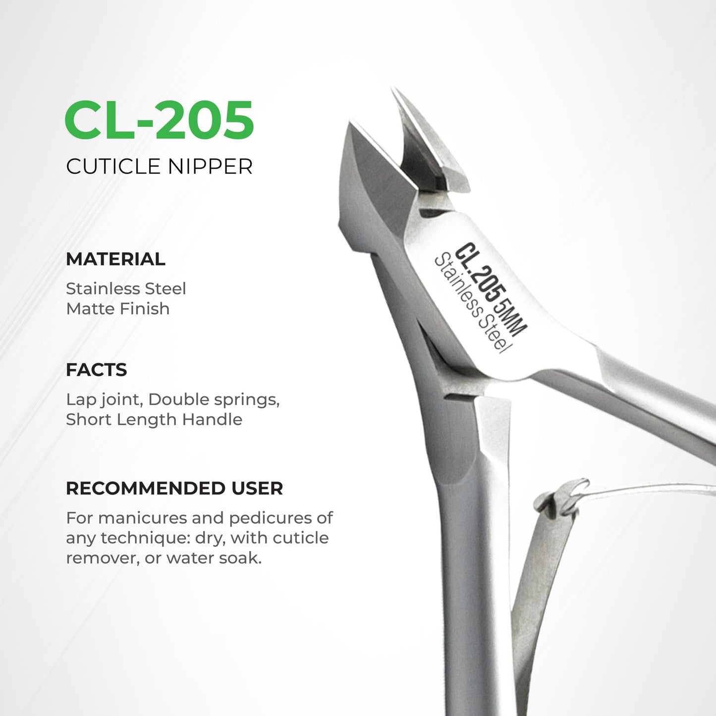 NGHIA Professional Cuticle Nipper CL-205 | Stainless Steel (6MM)