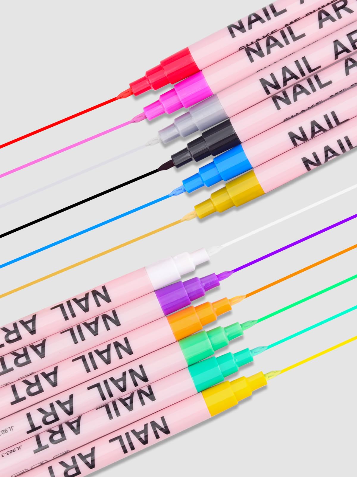 EBANKU 12 Colors Nail Art Pens Set, Christmas Nail Polish Pen Quick Drying 3D Acrylic Paint Pen Nail Markers for Christmas Nail Art Painting Point Dotting Liner Pen Manicure Tools Nail Design