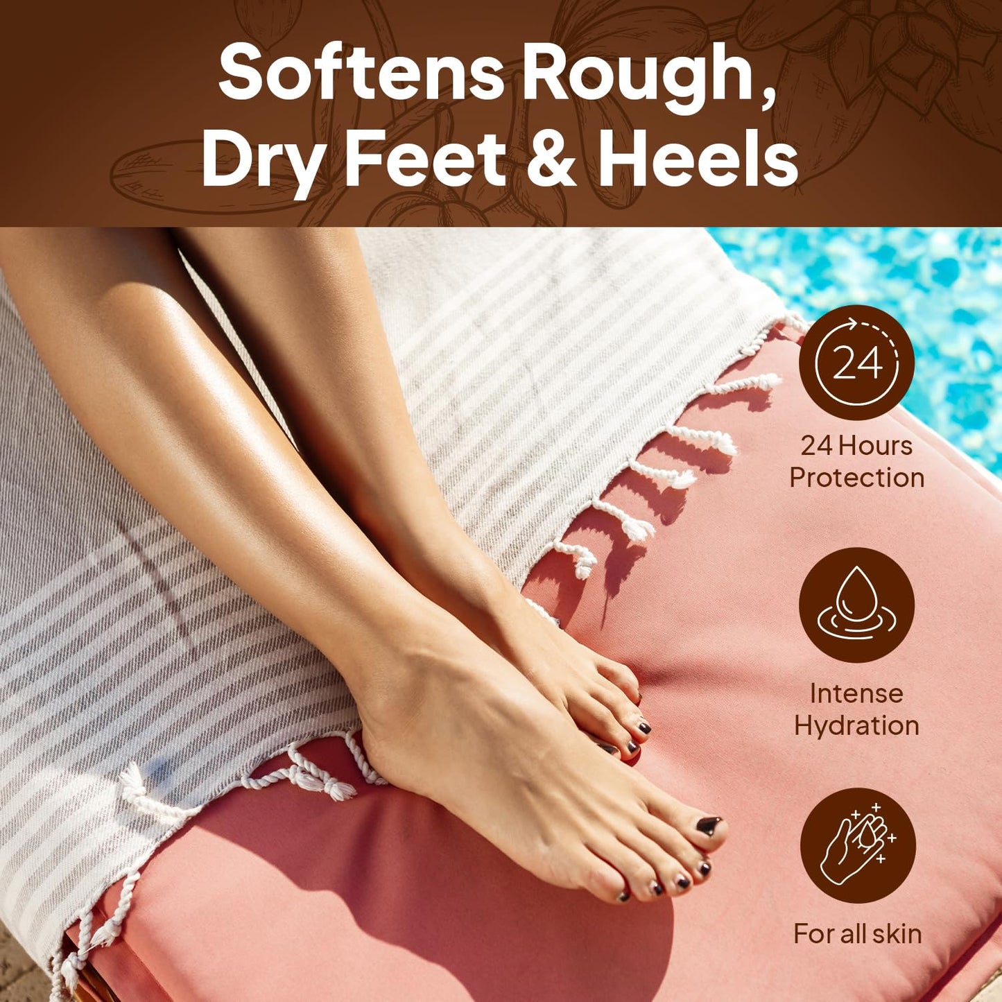 Pumice Valley Urea Foot Cream for Dry Cracked Heels and Feet - Foot Moisturizer & Heel Cream for Calluses and Rough Skin - Shea Butter, Jojoba Oil, Vitamin E - 1.7 oz