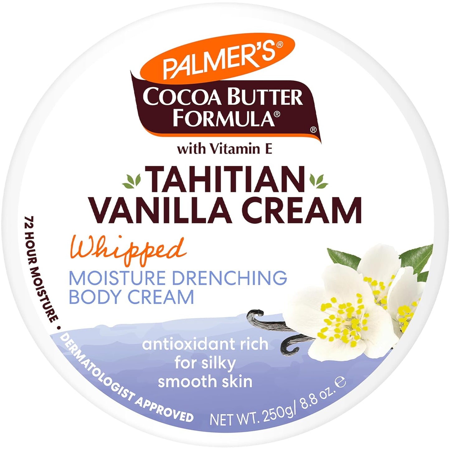 Palmer's Cocoa Butter Body Cream - Moisture Drenching Tahitian Vanilla, 8.8 Oz | 72Hr Hydration with Shea Butter & Vitamin E
