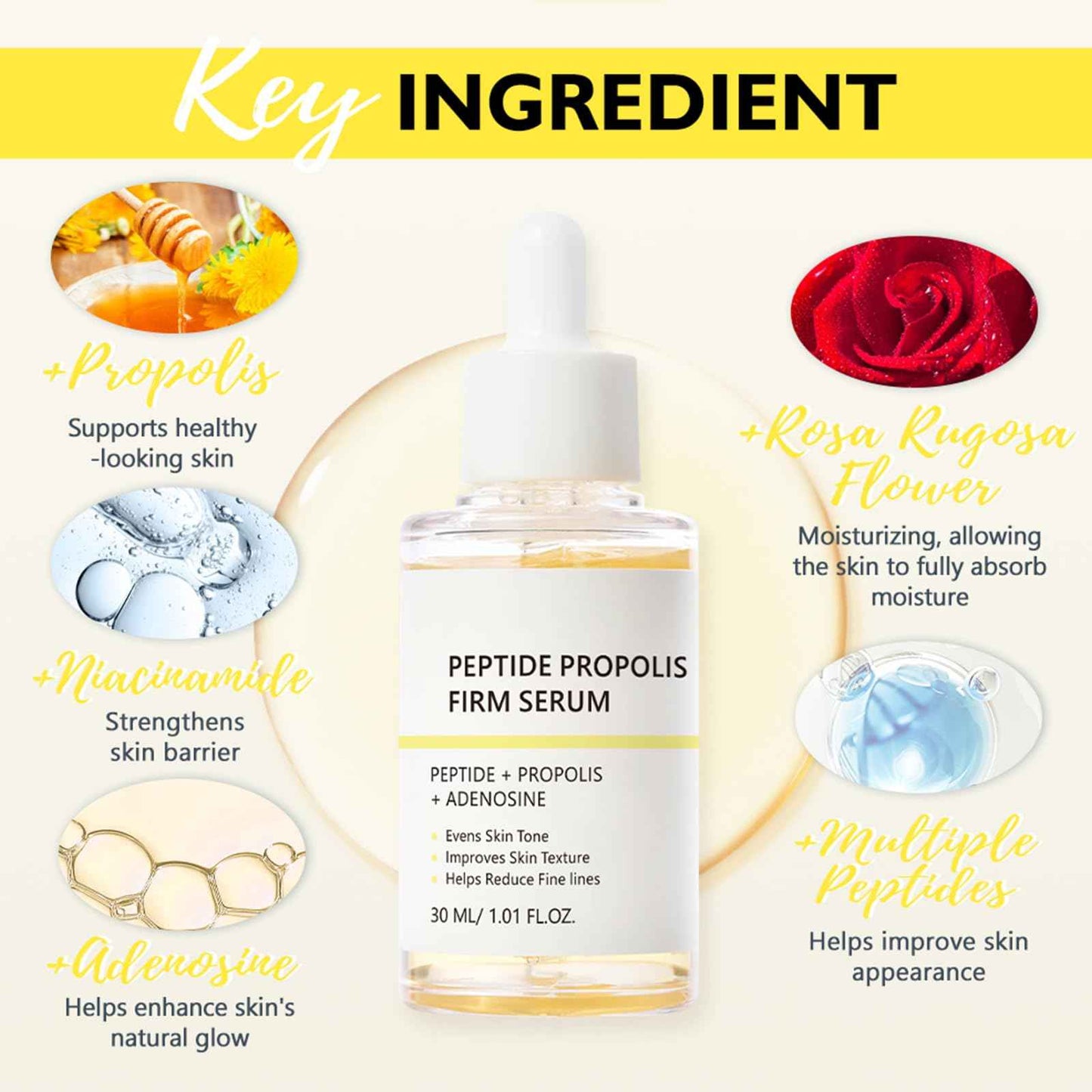 2PCS Peptide Propolis & CICA Hyal Hydrating For Women & Girls, Peptide Propolis Renewal Serum Hydration & Wrinkle Renewal (2PCS Serum)