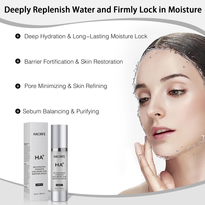 HACIRFE ElegaCell HA + Rejuvenating Hydrator Skin Hyaluronic Acid Boosting Serum for Face - Restore Hydrator Age-Defying Skincare for Women Smooth Fine Lines and Wrinkles 1.69 oz