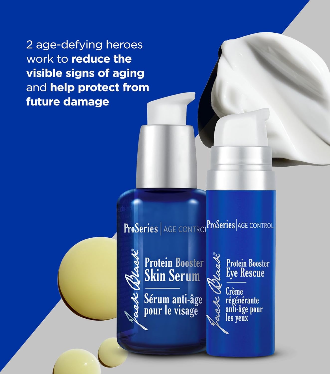 Jack Black Protein Booster Skin Serum - Anti-Aging Peptide & Antioxidant Face Serum for Men | 1.7 oz