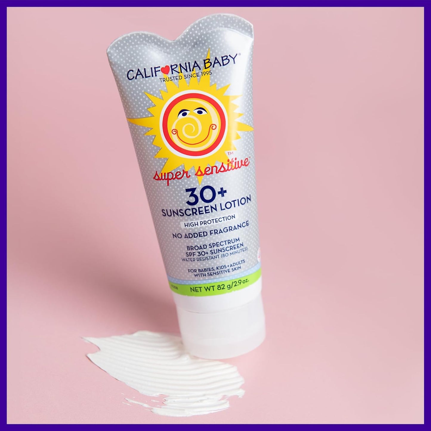 California Baby Super Sensitive SPF 30+ Sunscreen - Unscented Mineral Formula for Baby Face & Body | 6oz (170g)