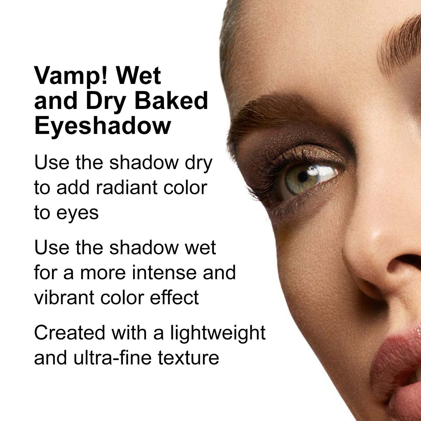 Pupa Milano Vamp! Wet And Dry Baked Eyeshadow - Brilliant, Highly Pigmented Colors - Light And Creamy Makeup Formula - Professional Quality Shimmer Powder Eye Shadows - 101 Precious Gold - 0.035 Oz