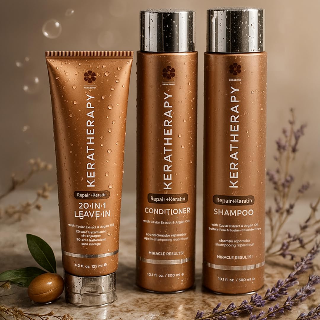 KERATHERAPY Keratin Infused KeratinFIXX 20-in-1 Leave-in, 4.2 fl. oz., 125 ml - Smoothing Leave in Conditioner Transforms Your Hair with 20 Benefits in 1 Easy Step - With Caviar Extract, & Argan Oil
