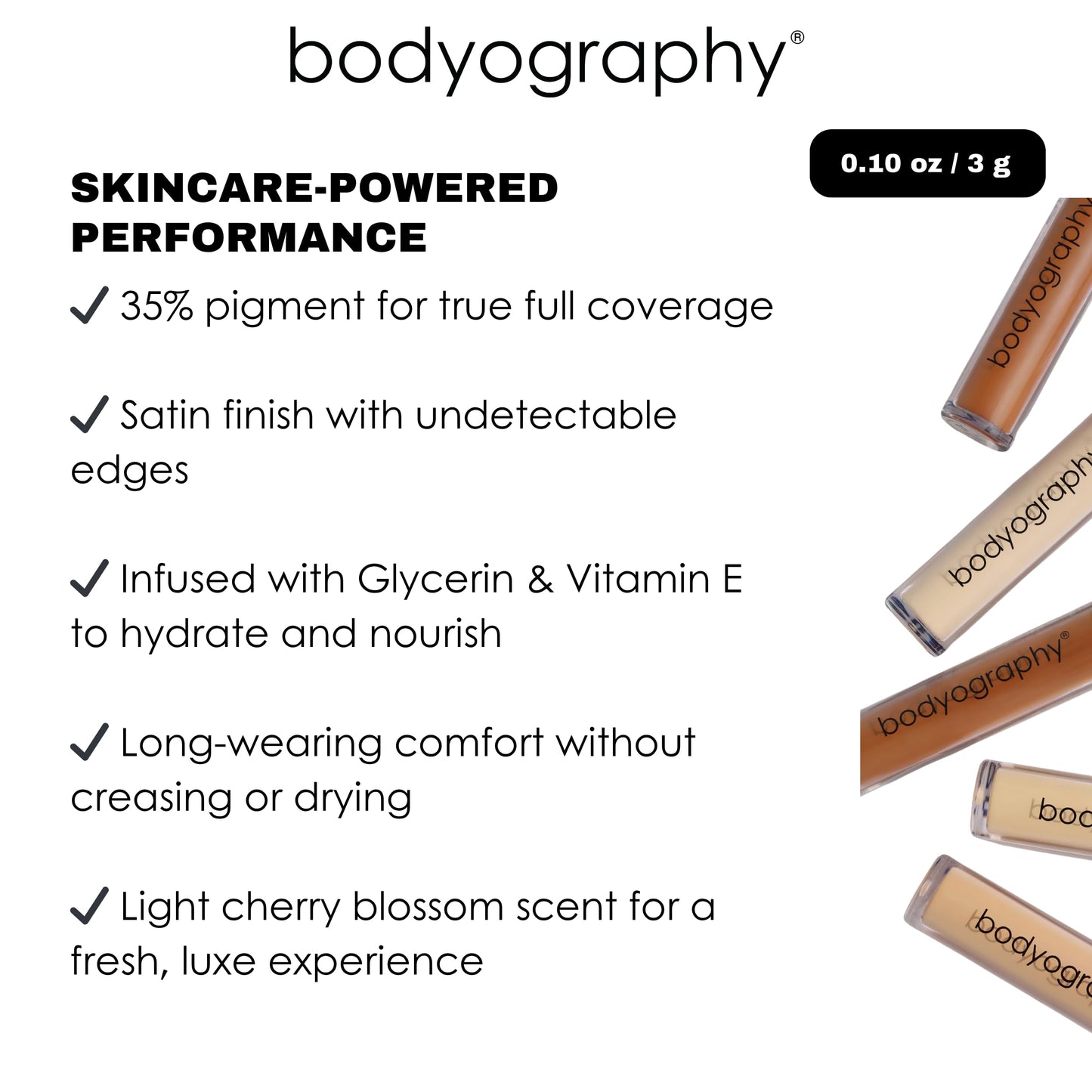 Skin Slip Full Coverage Concealer - L2 Warm Light by Bodyography for Women - 0.1 oz Concealer