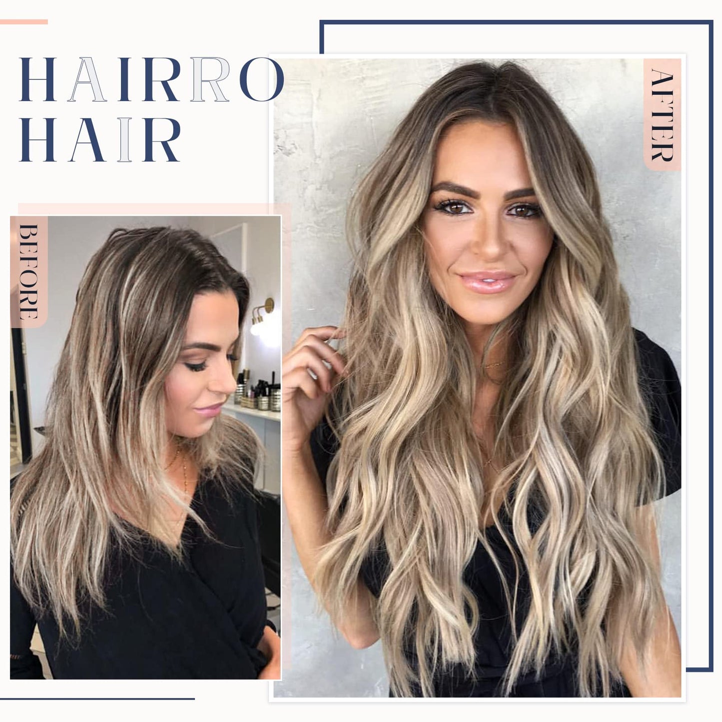 Hairro Pre Bonded Fushion Hair Extensions Nail Tip Human Hair Keratin U Tip Hairpieces Utip Remy Glue Stick Flat Tipped Hairpiece For Women 100 Strands 50g 16" #12P613 Golden Brown Mix Bleach Blonde