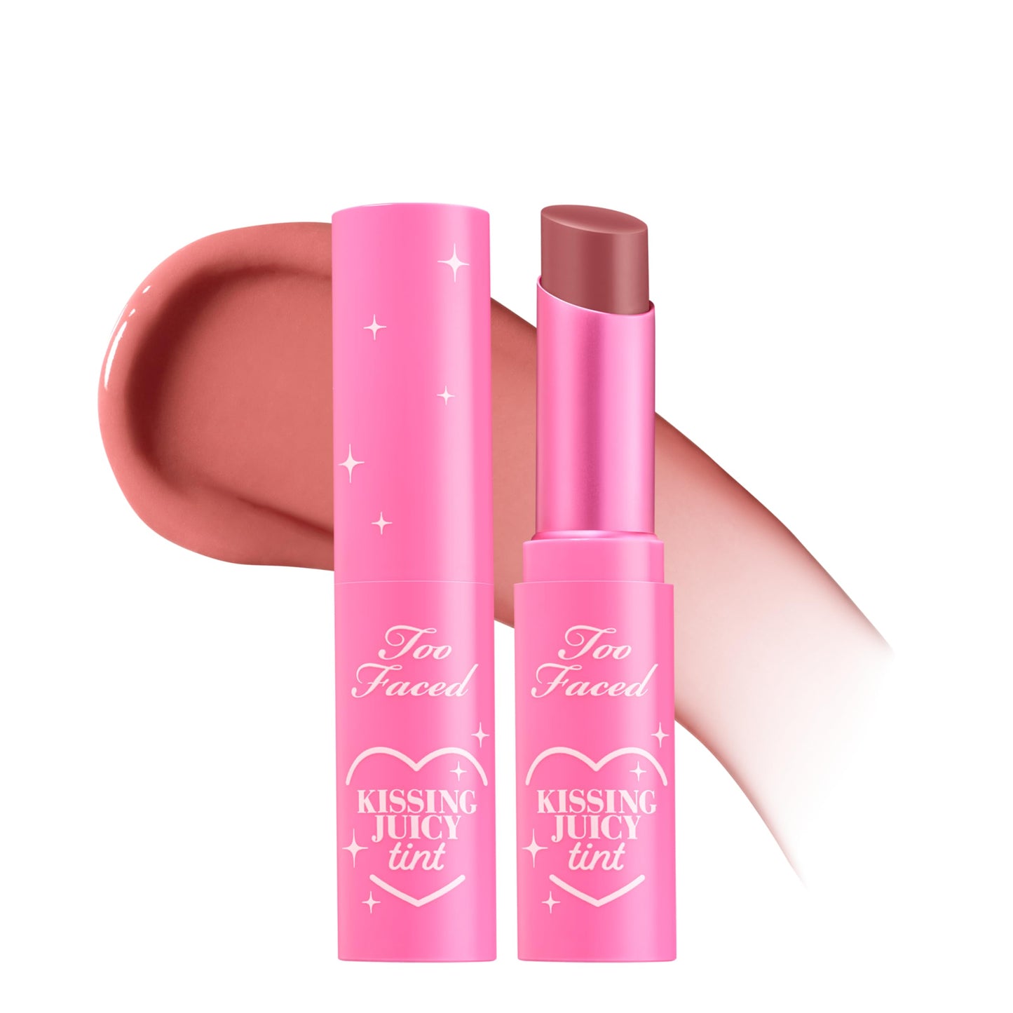 Too Faced Kissing Juicy Tint Lip Balm | Hydrating, Long Lasting Lip Stain for Instant Color + Shine with Juicy Scents, 0.10 Ounce, Cream Soda