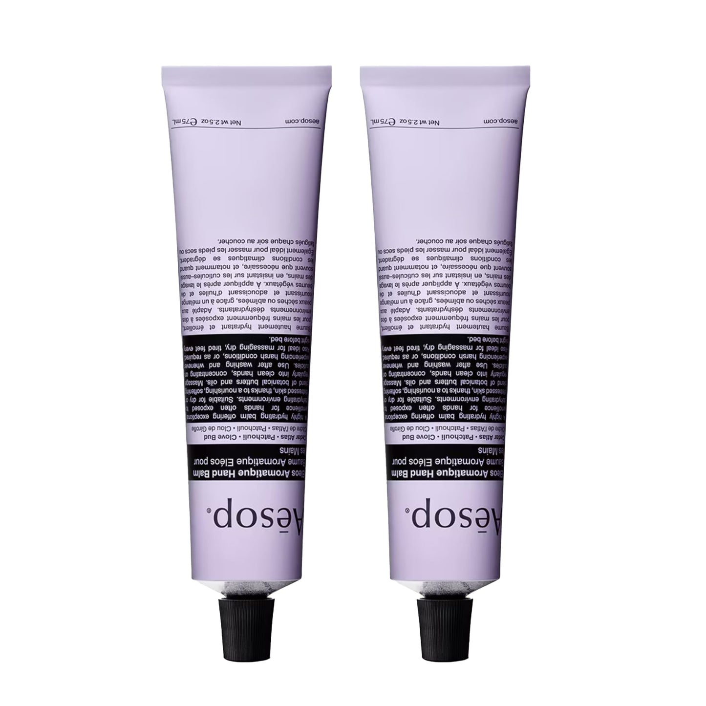 Aesop Eleos Aromatique Hand Balm (Pack of 2) | Hydrating Balm with Skin Softening Botanical Butters and Oils | For Dry Hands | 2.4 oz