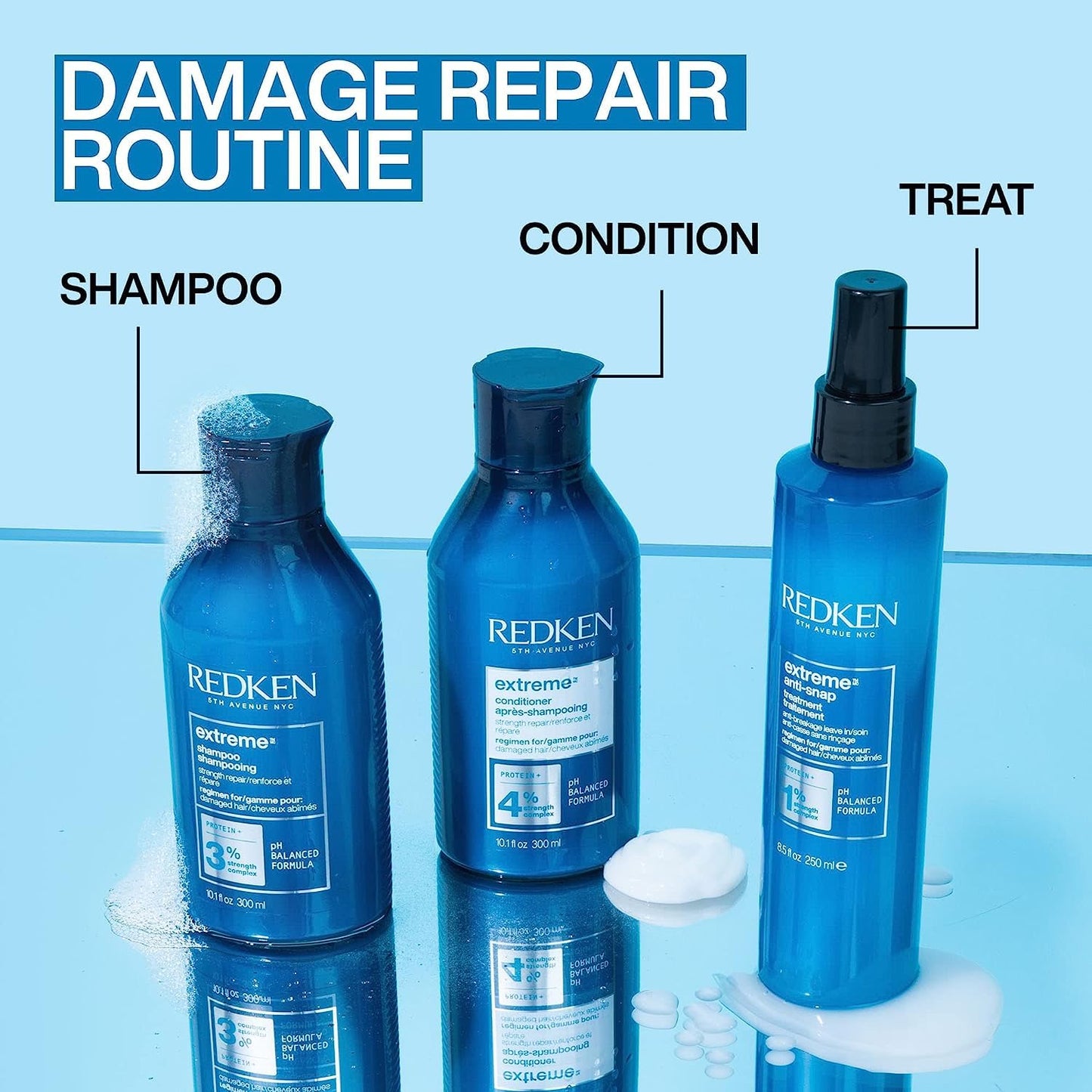 Redken Extreme Conditioner - Strengthen & Protect Damaged Hair | Infused With Proteins, 33.8 Fl Oz