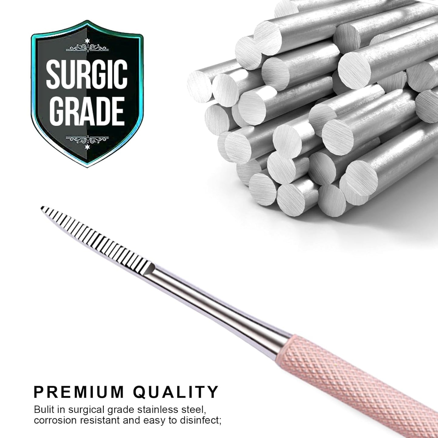 Teenitor Pedicure Tools for Feet, Toenail File and Lifters, Upgraded Professional Surgical Safe Ingrown Toenail Treatment Ingrown Toenail Removal Kit Ingrown Toenail Tool