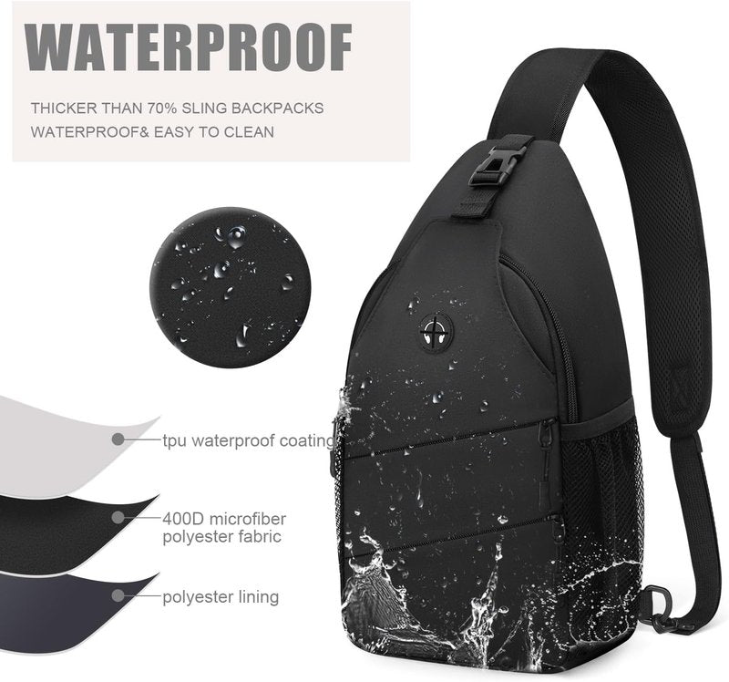 Crossbody Bags for Women & Men - Trendy Sling Backpack with Convertible Shoulder Strap | Casual Chest Bag