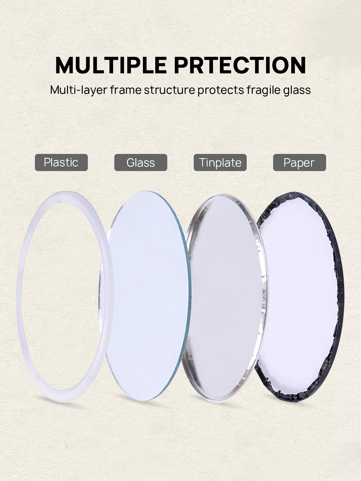 Getinbulk Compact Small Makeup Mirror Bulk, Mini Travel Pocket Mirror for Purse Women Pack of 36 Pcs(Round, White)