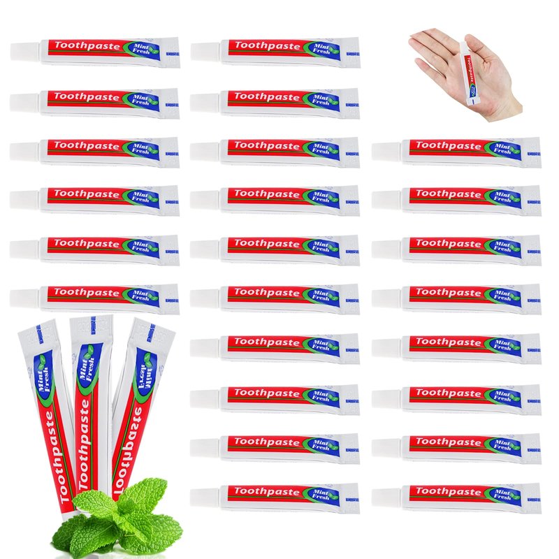 HAIFOTRVA 200 Tubes Bulk Travel Size Toothpaste,Extra Small 0.35oz Small Toothpaste Travel Size Bulk 0.8x3.5 inches Peppermint Mini Disposable Toothpaste for Hotel,Guests,Homeless,Charity
