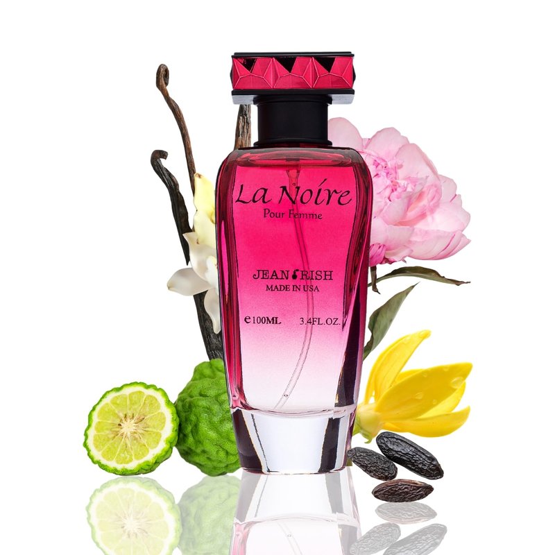 Jean Rish La Noire Perfume for Women Eau De Parfum, Long-Lasting Luxury Fragrance, Made In USA - Bergamot, Peony, Vanilla, Patchouli Scent - 100ml / 3.4 oz